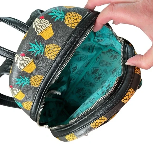 Disney Parks Loungefly 2018 Dole Whip Pineapple Swirl Backpack - Picture 7 of 10